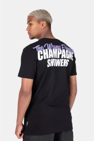 Wrong Friends champagne showers t-shirt black